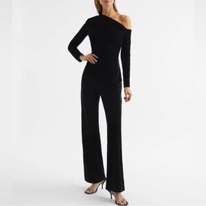 REISS Ella Velvet Jumpsuit Size 4